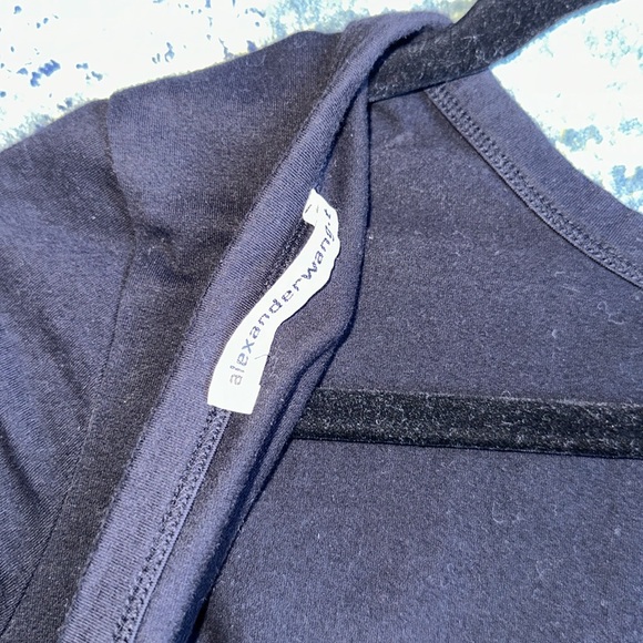 AlexanderWang.t Women's Black Snap Back Short Sleeve Body-Con Mini Dress - Picture 5 of 7